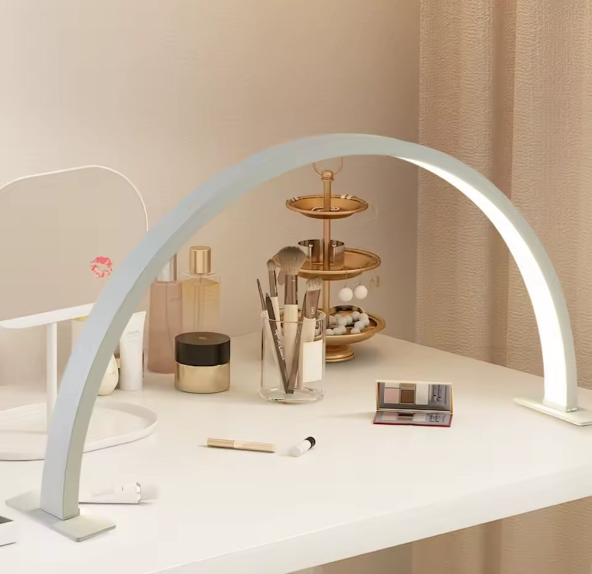 LED Arch Nail Lamp USB Powered Half Moon Table Light