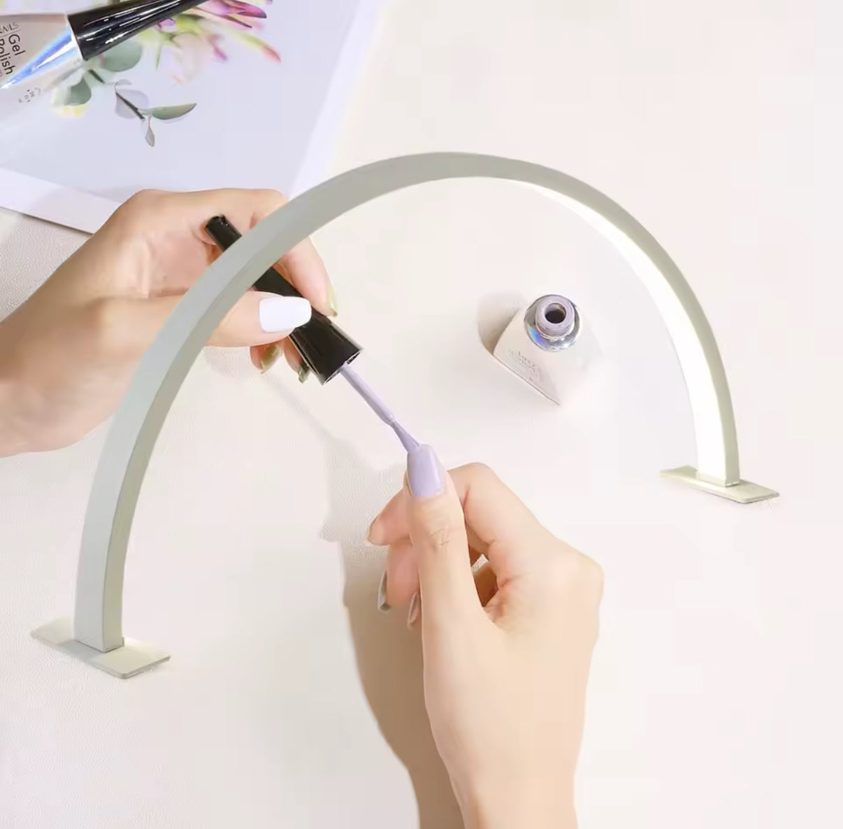 LED Arch Nail Lamp USB Powered Half Moon Table Light