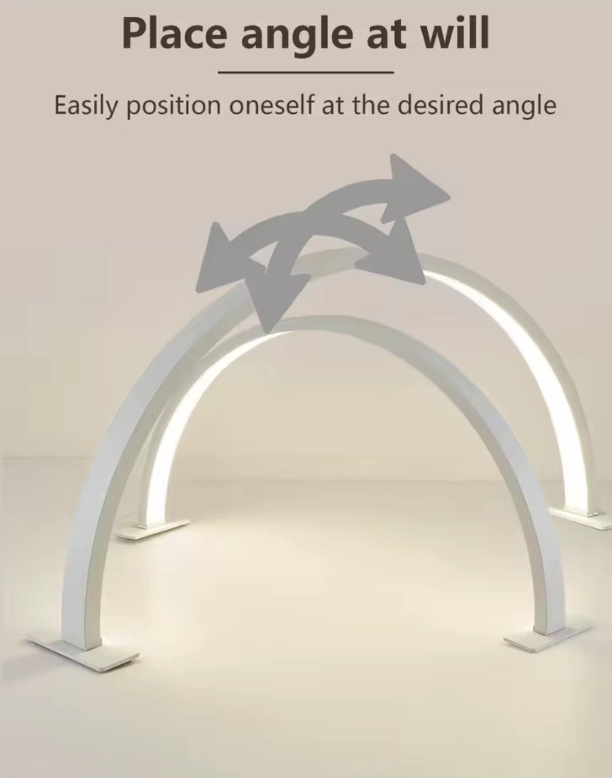 LED Arch Nail Lamp USB Powered Half Moon Table Light