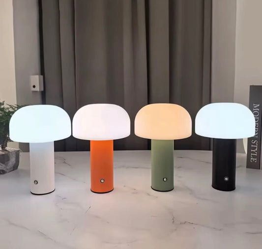 Mushroom Shaped Wireless Portable LED Desk Lamp 3 Colour Modes