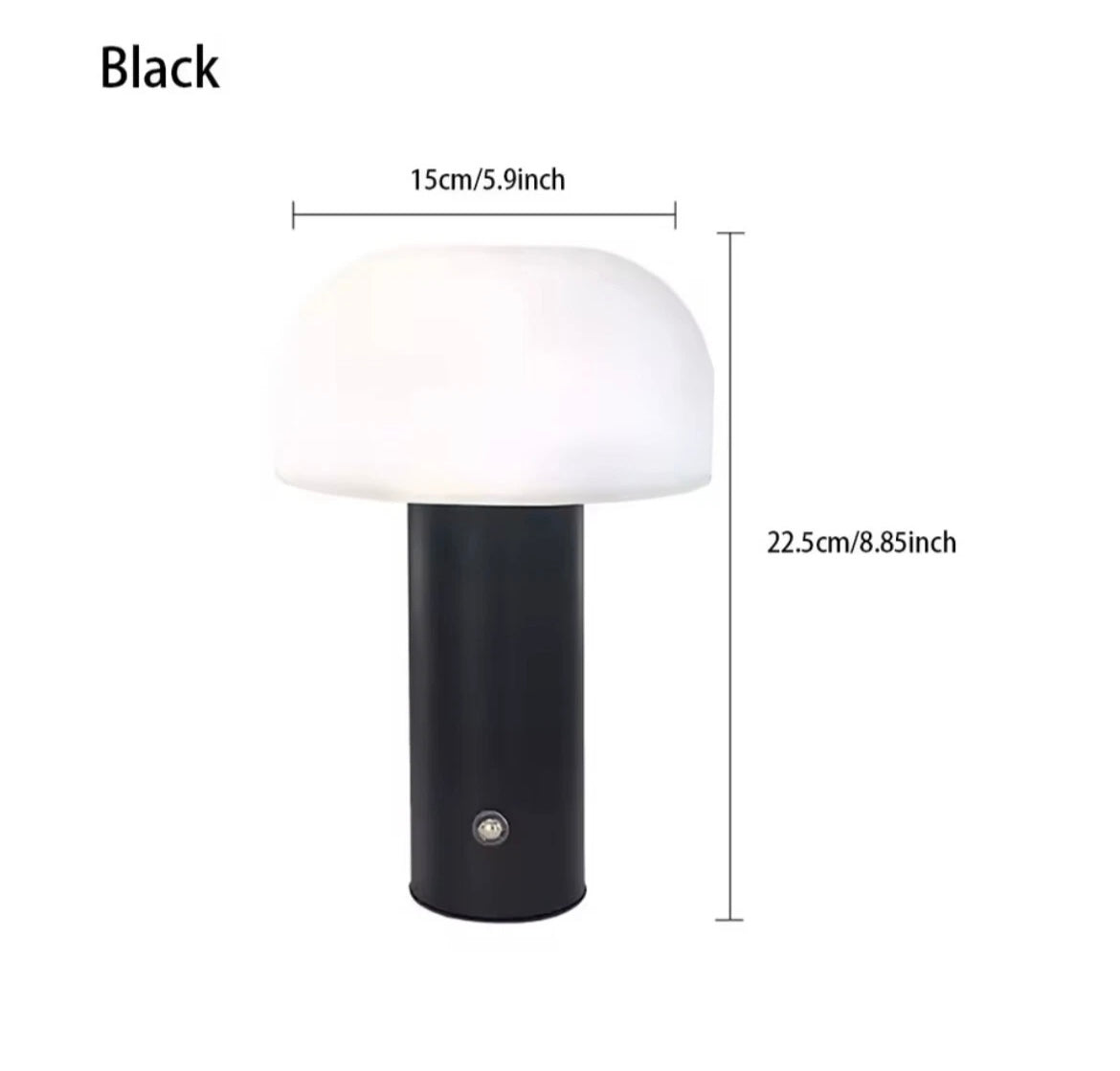 Mushroom Shaped Wireless Portable LED Desk Lamp 3 Colour Modes