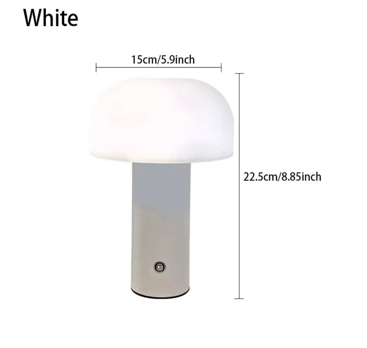 Mushroom Shaped Wireless Portable LED Desk Lamp 3 Colour Modes