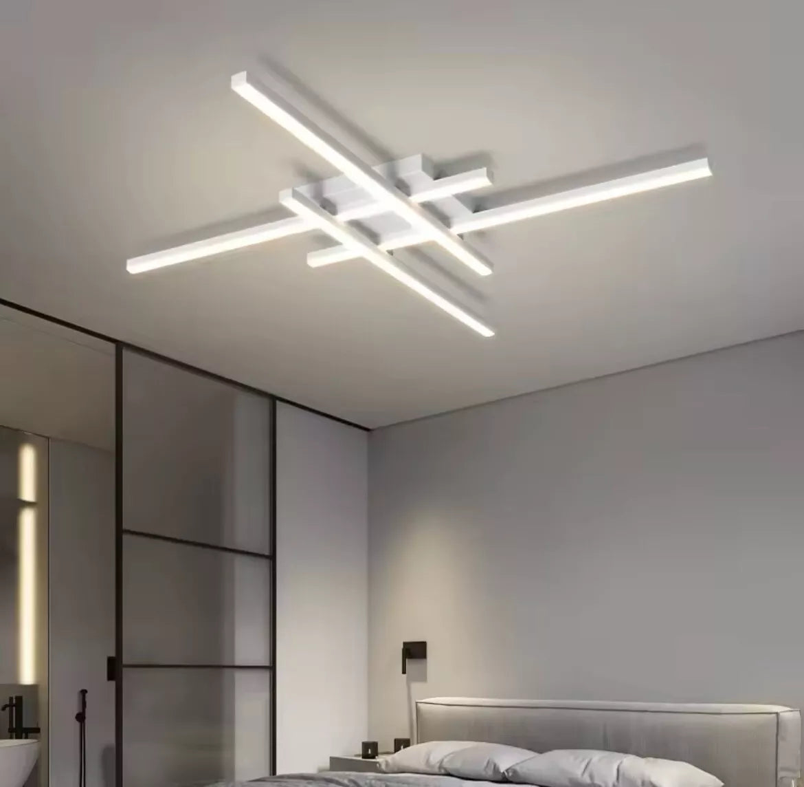 Nordic Flush Modern LED Ceiling Light - Black or White