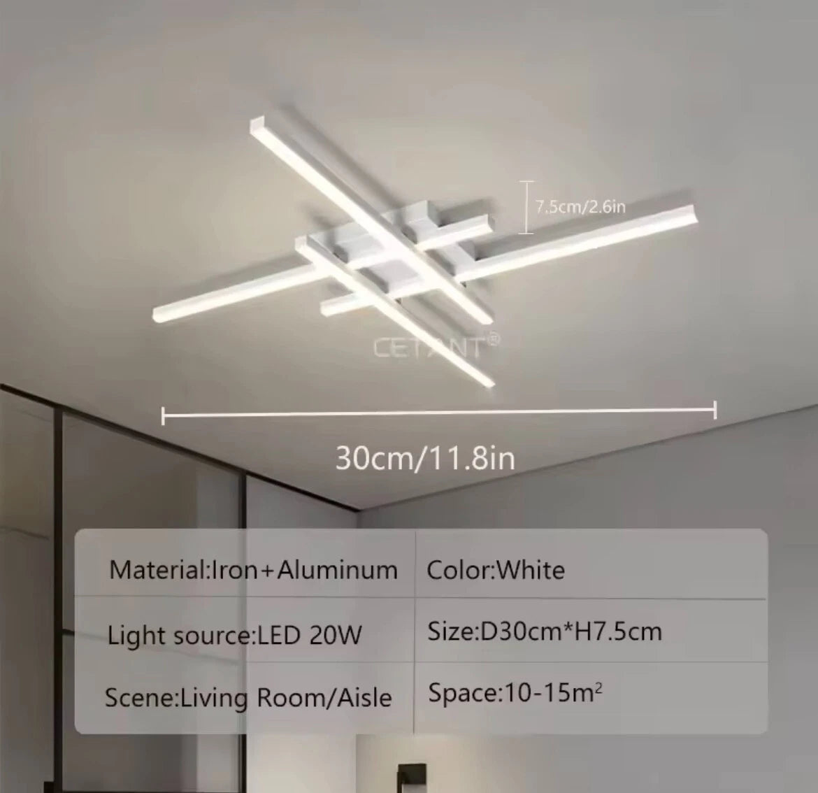 Nordic Flush Modern LED Ceiling Light - Black or White