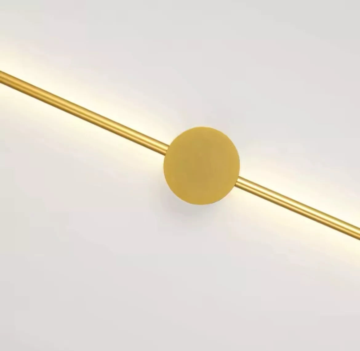 Slim LED Linear Stick Modern Wall Light In Gold