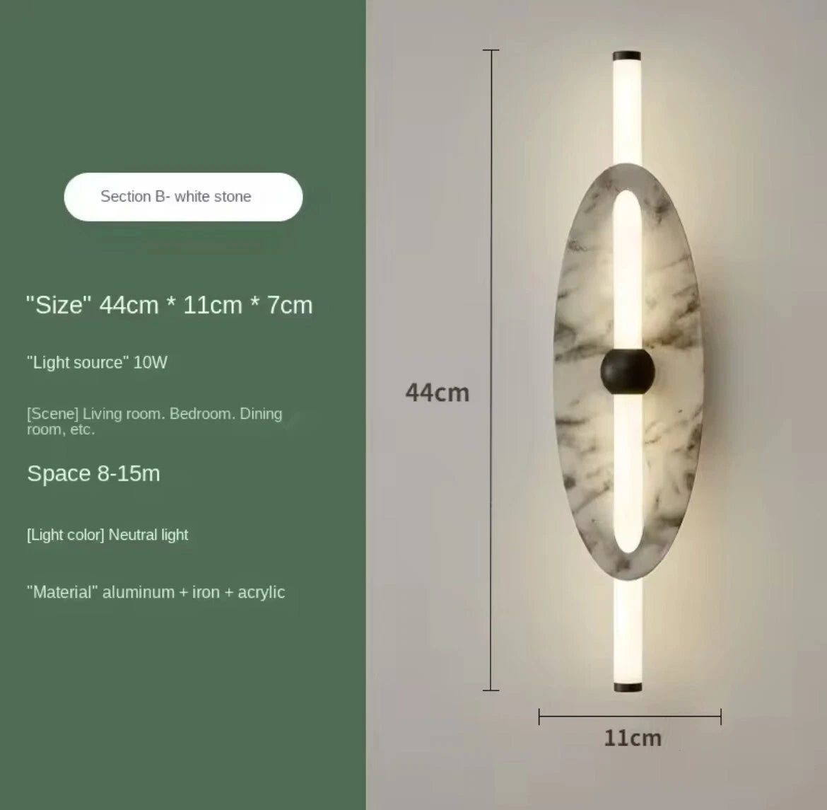 Modern Luxury Marble Wall Light Sconce