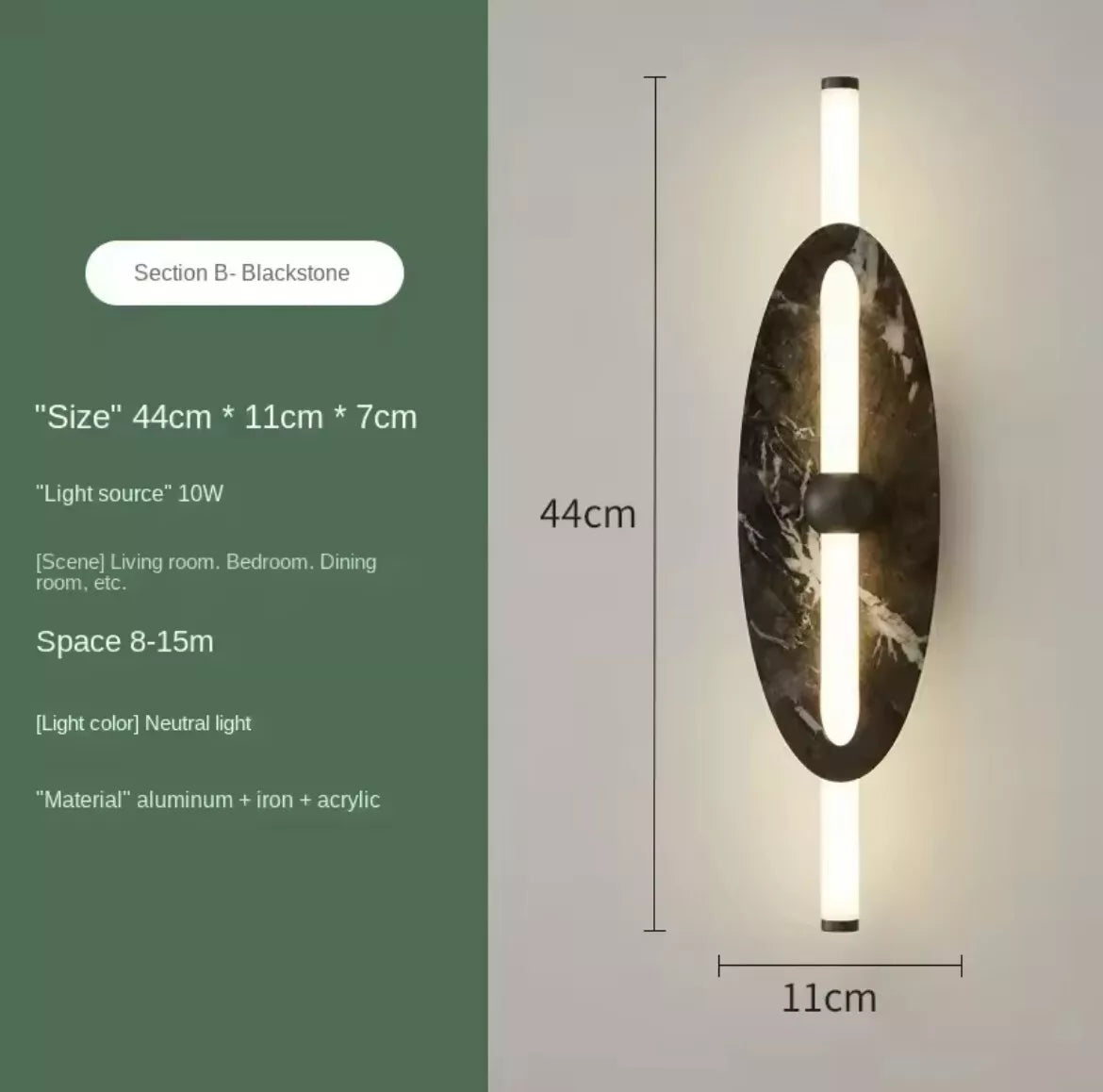 Modern Luxury Marble Wall Light Sconce