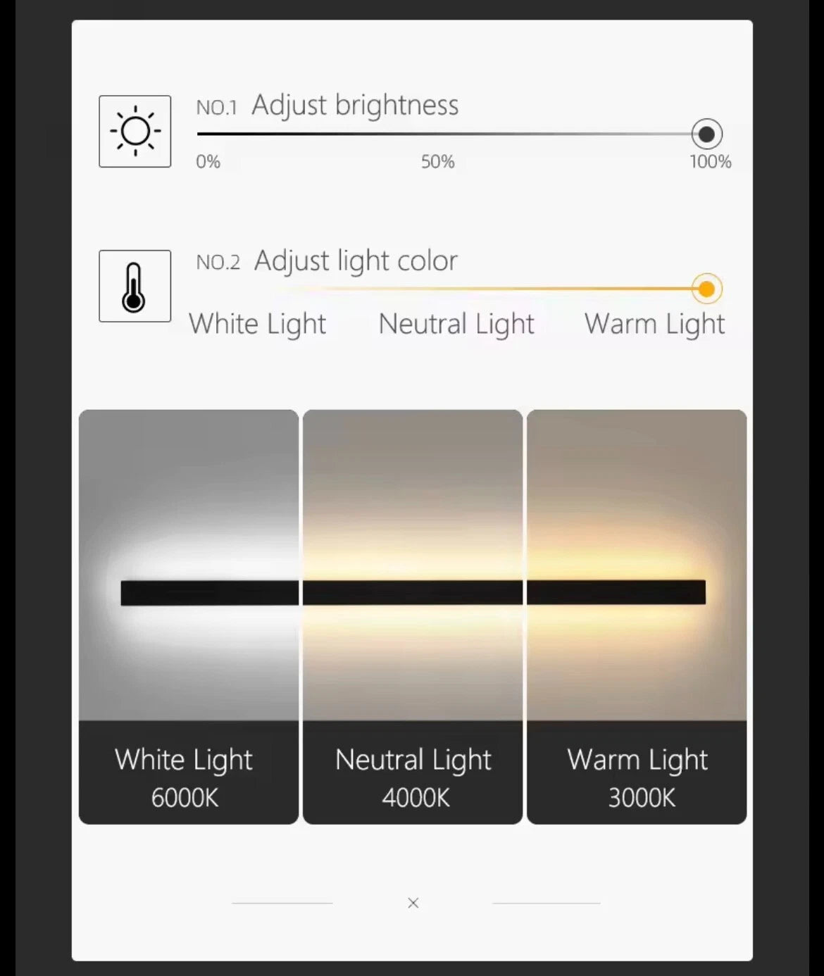 Black LED Linear Stick Exterior Wall Light - IP65