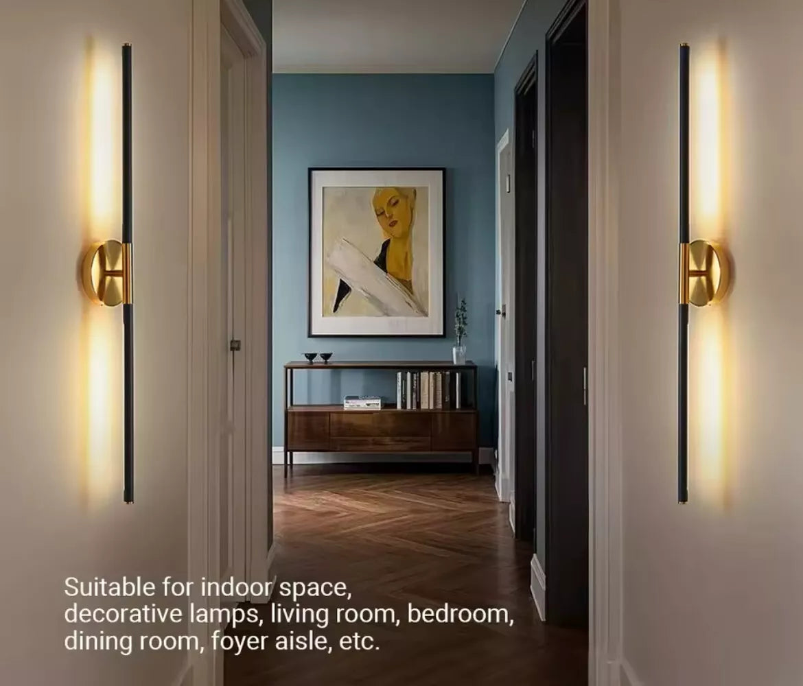 2 Pack Of Wireless Rechargeable LED Wall Lights Slim Linear Stick With Remote 80cm