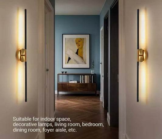 2 Pack Of Wireless Rechargeable LED Wall Lights Slim Linear Stick With Remote 80cm