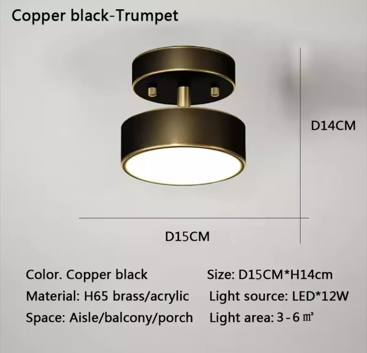 Nordic Semi Flush Round Tilt Adjustable LED Ceiling Light - Black Or Gold