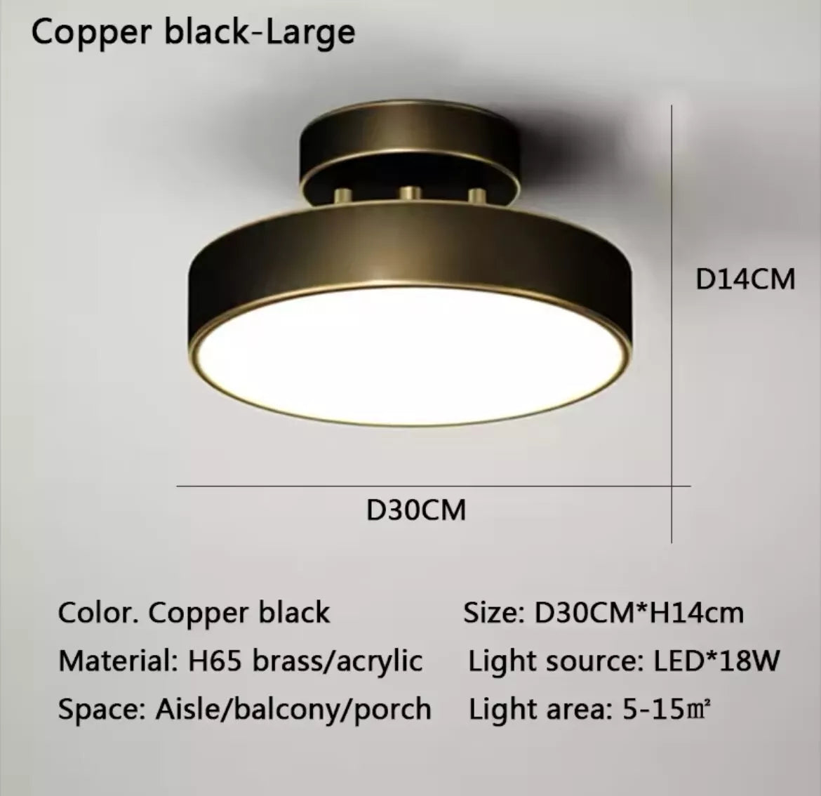 Nordic Semi Flush Round Tilt Adjustable LED Ceiling Light - Black Or Gold