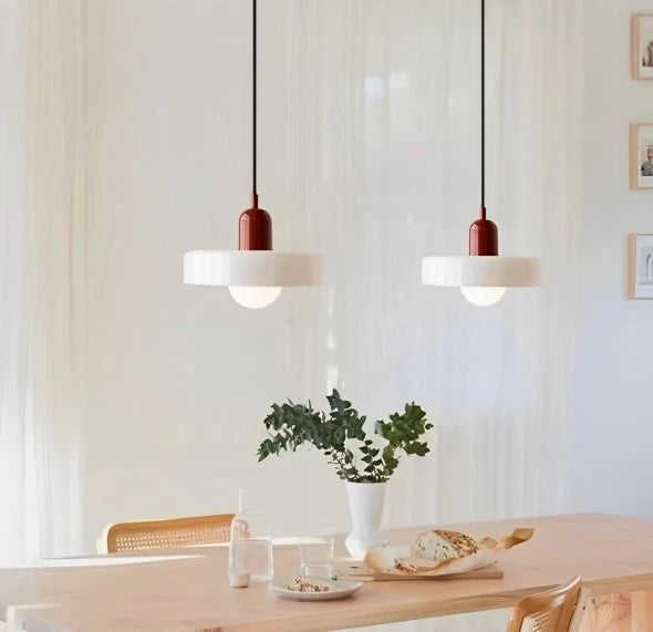 Nordic Retro Glass Single Pendant Light Fitting -