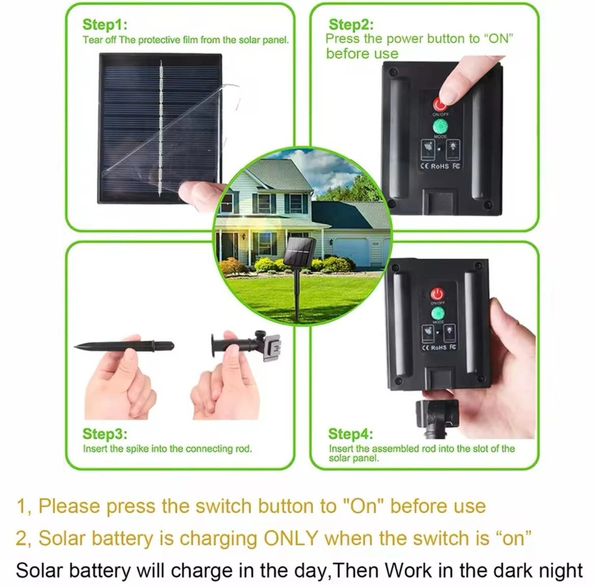 Outdoor Solar LED String Festoon Lights Complete With Remote Control - 10Bulb/20Bulb/25Bulb/35Bulb
