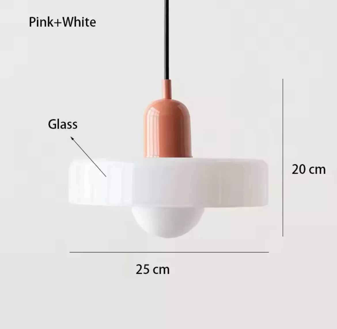 Nordic Retro Glass Single Pendant Light Fitting -