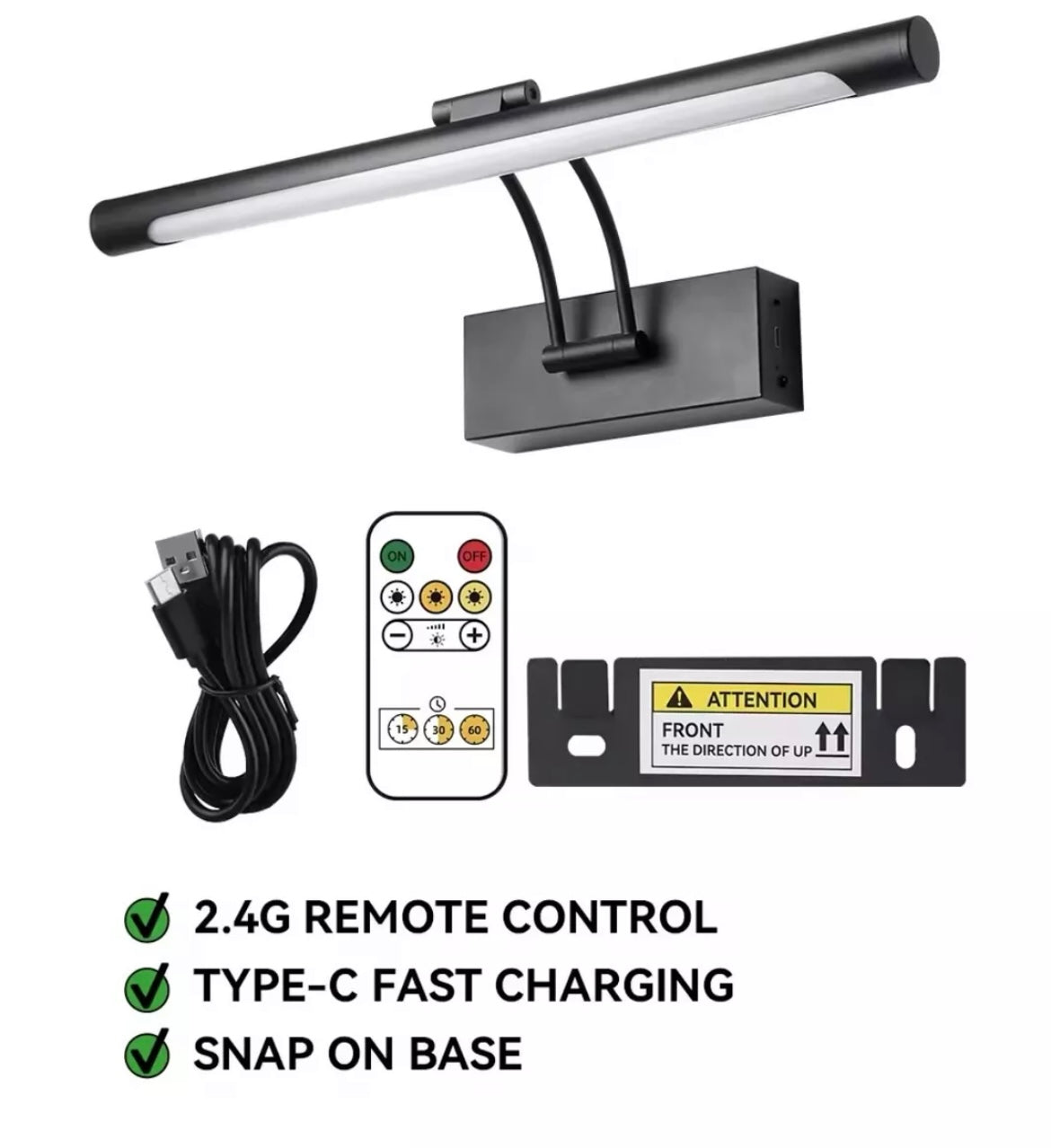 Wireless USB Rechargeable LED Wall Picture Light With Remote Control 40cm