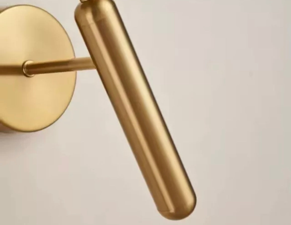 Decorative Simplistic Gold Wall Light With Opal Globe Shade With Warm White LED Bulb