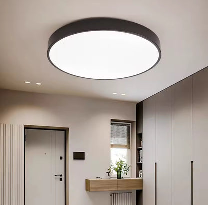 Simple Round Modern Flush Led Slim Ceiling Light - Black/White/Gold/Blue/Pink/Yellow/Green