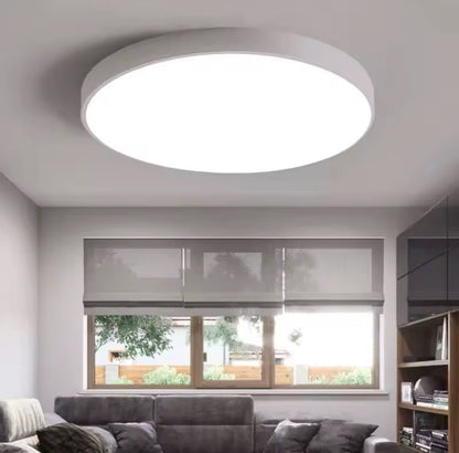 Simple Round Modern Flush Led Slim Ceiling Light - Black/White/Gold/Blue/Pink/Yellow/Green