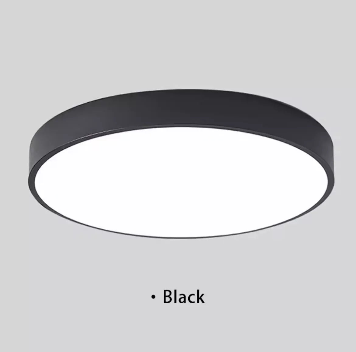 Simple Round Modern Flush Led Slim Ceiling Light - Black/White/Gold/Blue/Pink/Yellow/Green