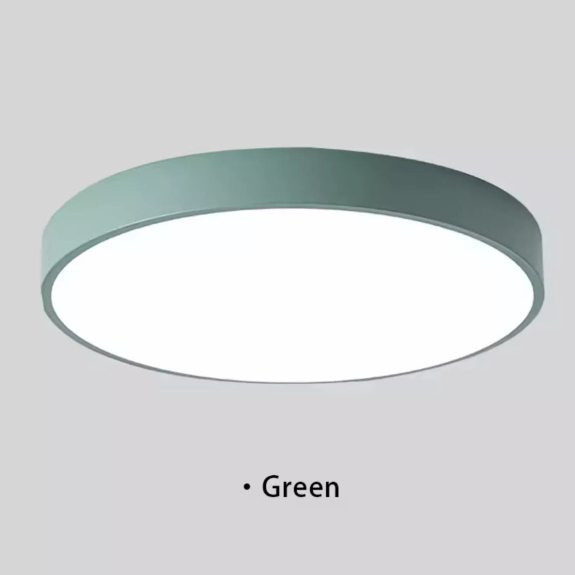 Simple Round Modern Flush Led Slim Ceiling Light - Black/White/Gold/Blue/Pink/Yellow/Green