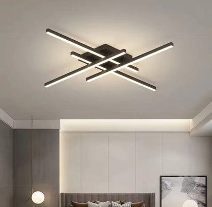 Nordic Flush Modern LED Ceiling Light - Black or White