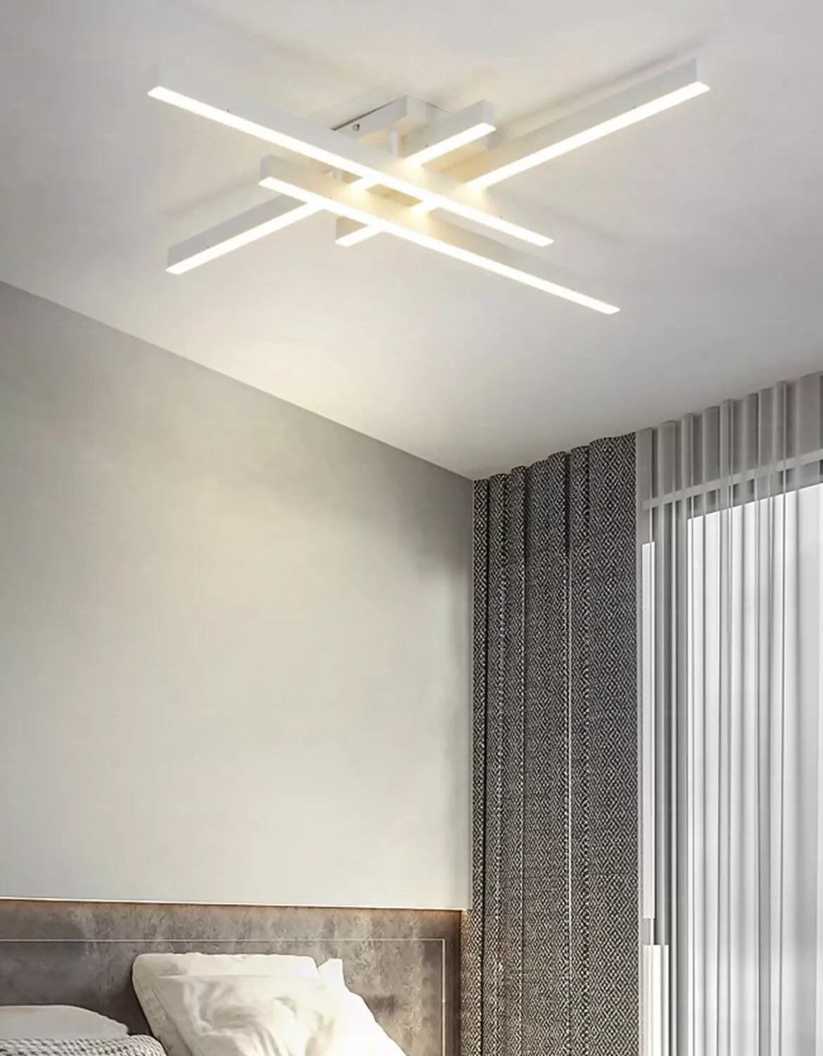 Nordic Flush Modern LED Ceiling Light - Black or White