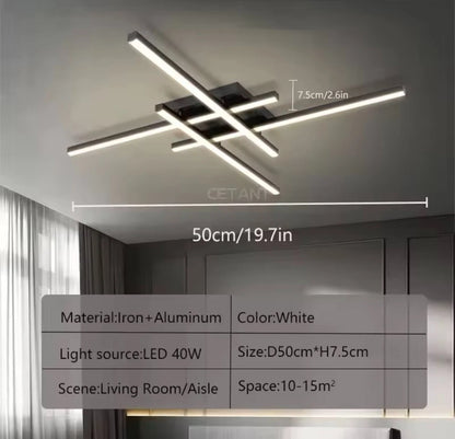 Nordic Flush Modern LED Ceiling Light - Black or White
