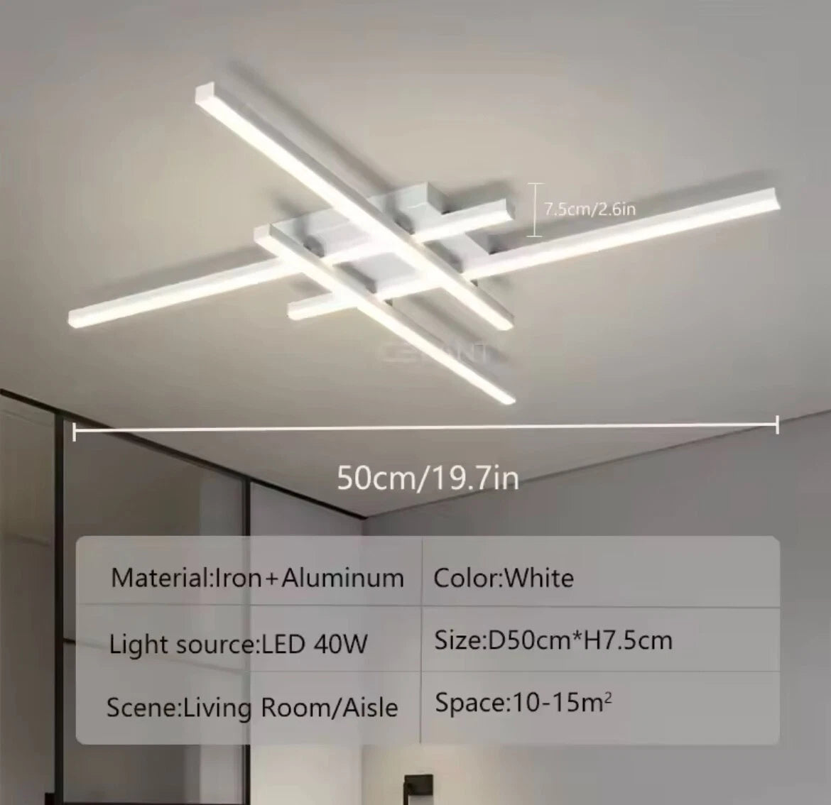 Nordic Flush Modern LED Ceiling Light - Black or White
