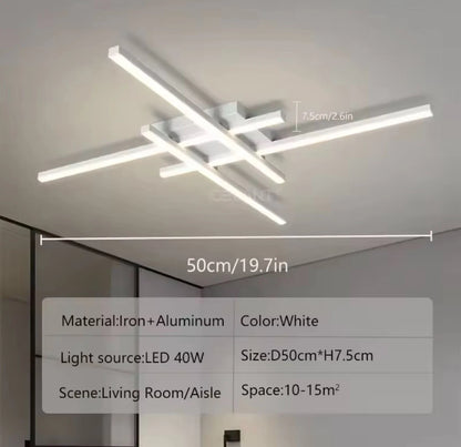 Nordic Flush Modern LED Ceiling Light - Black or White