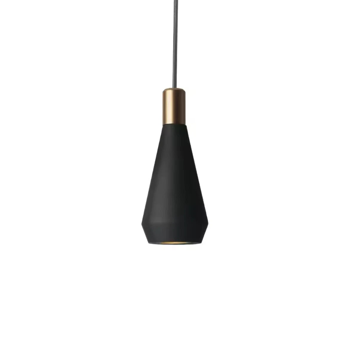 Simple Slim Modern Single Metal Pendant Light - Black Or White