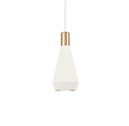 Simple Slim Modern Single Metal Pendant Light - Black Or White