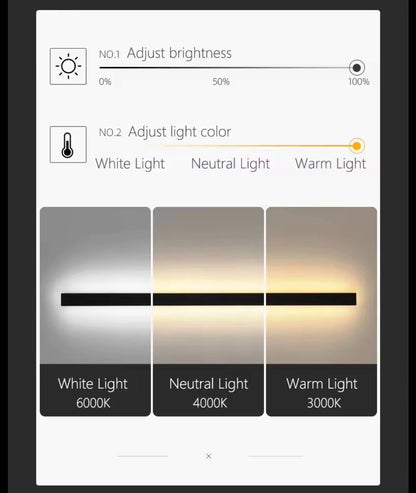 Black LED Linear Stick Exterior Wall Light - IP65