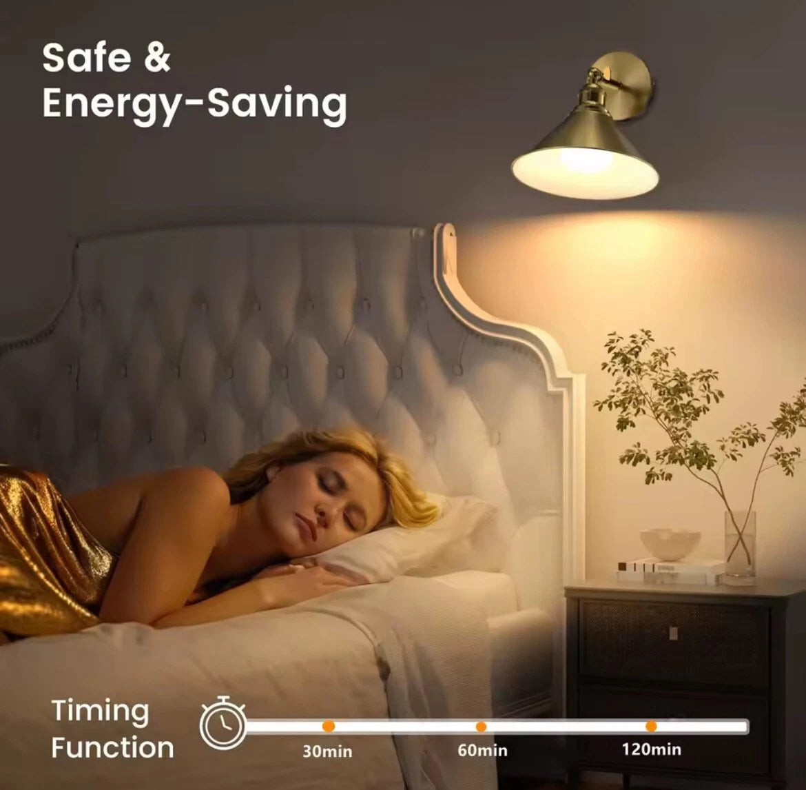 2 Pack Industrial Wireless Rechargeable Led Battery Wall Lights With Remote - Black Or Gold