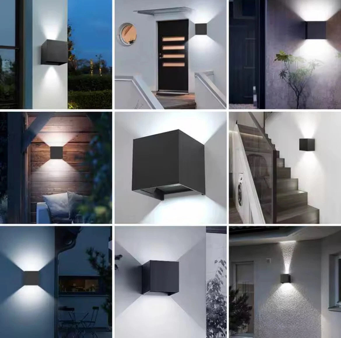 Led Outdoor Up And Down Adjustable Square Wall Light