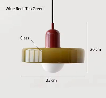 Nordic Retro Glass Single Pendant Light Fitting -