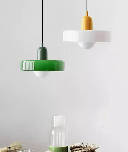 Nordic Retro Glass Single Pendant Light Fitting -