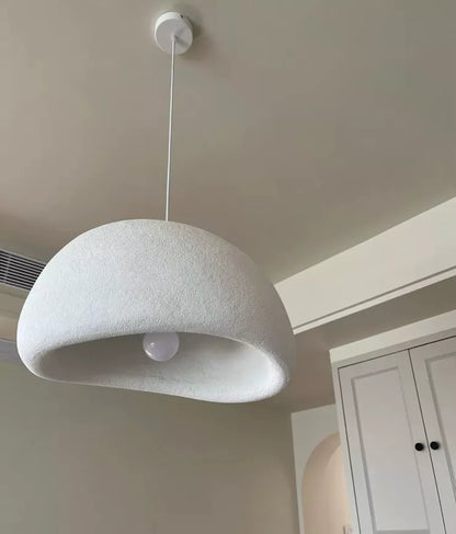 Nordic Wabi Sabi Pendant Light E27 LED Stone Hanging Light 30/40/50/60cm - White Or Grey