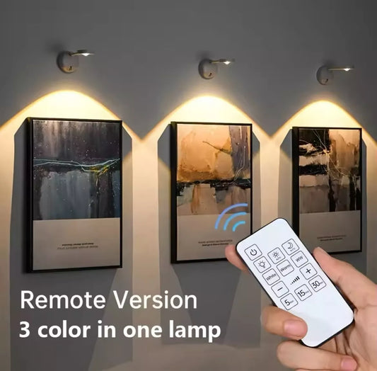Wireless USB Rechargeable LED Wall Picture Light Adjustable Spot With Remote And Sensor