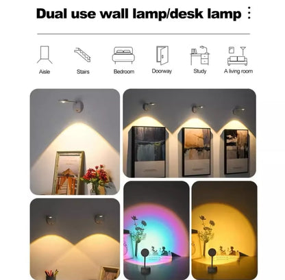 Wireless USB Rechargeable LED Wall Picture Light Adjustable Spot With Remote And Sensor