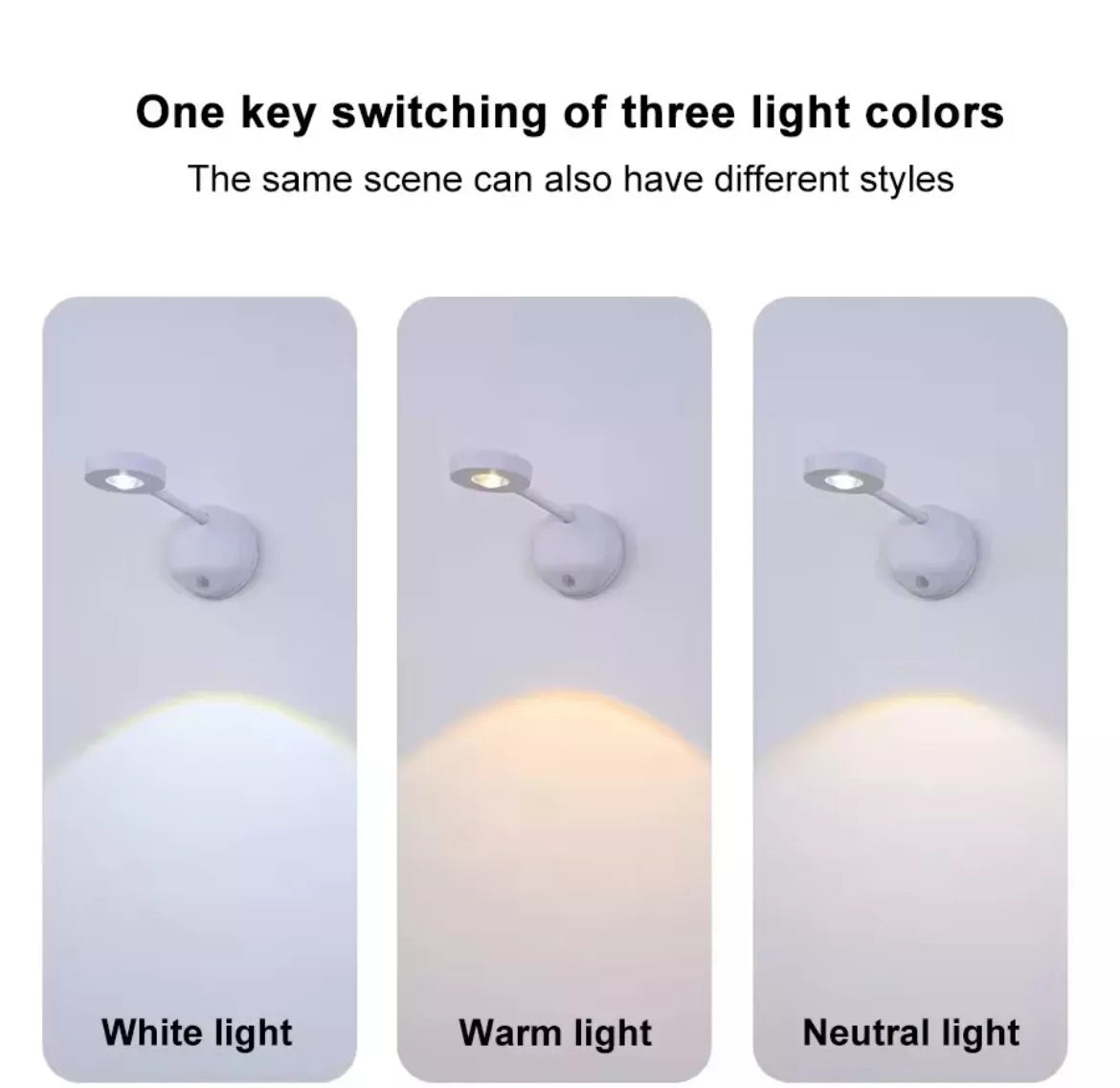 Wireless USB Rechargeable LED Wall Picture Light Adjustable Spot With Remote And Sensor