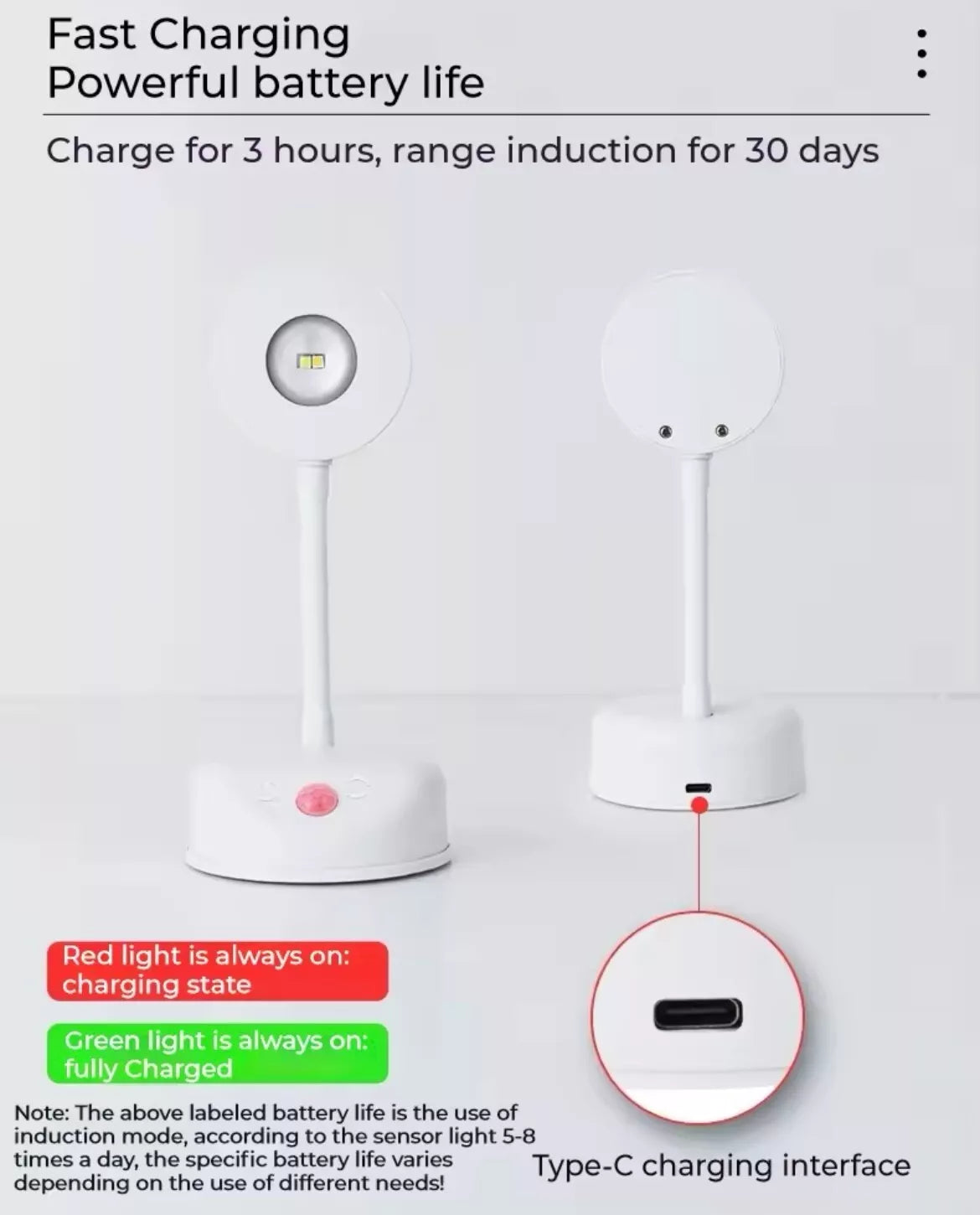 Wireless USB Rechargeable LED Wall Picture Light Adjustable Spot With Remote And Sensor