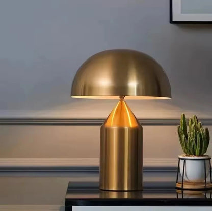 Designer Mushroom Table Lamp - Black/White/Gold - Small/Large