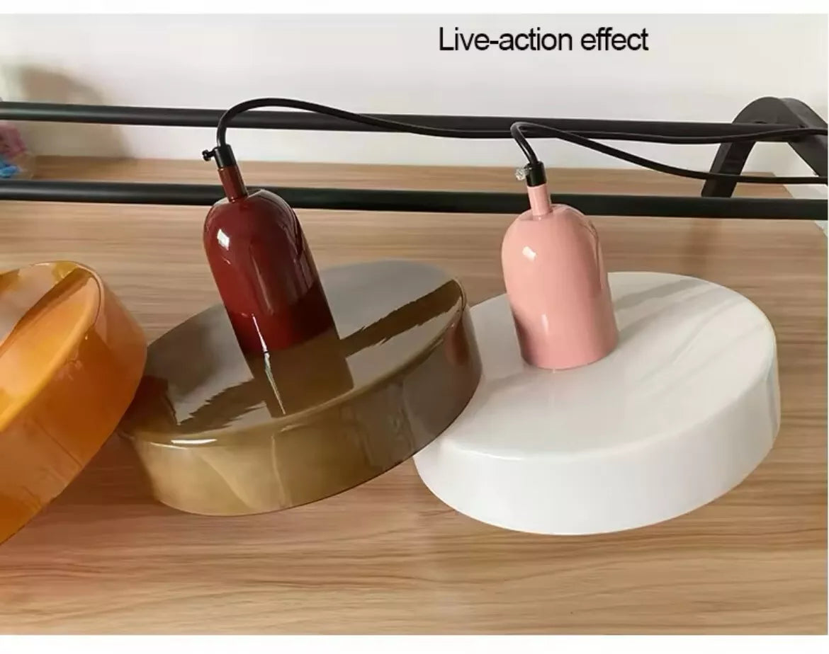 Nordic Retro Glass Single Pendant Light Fitting -