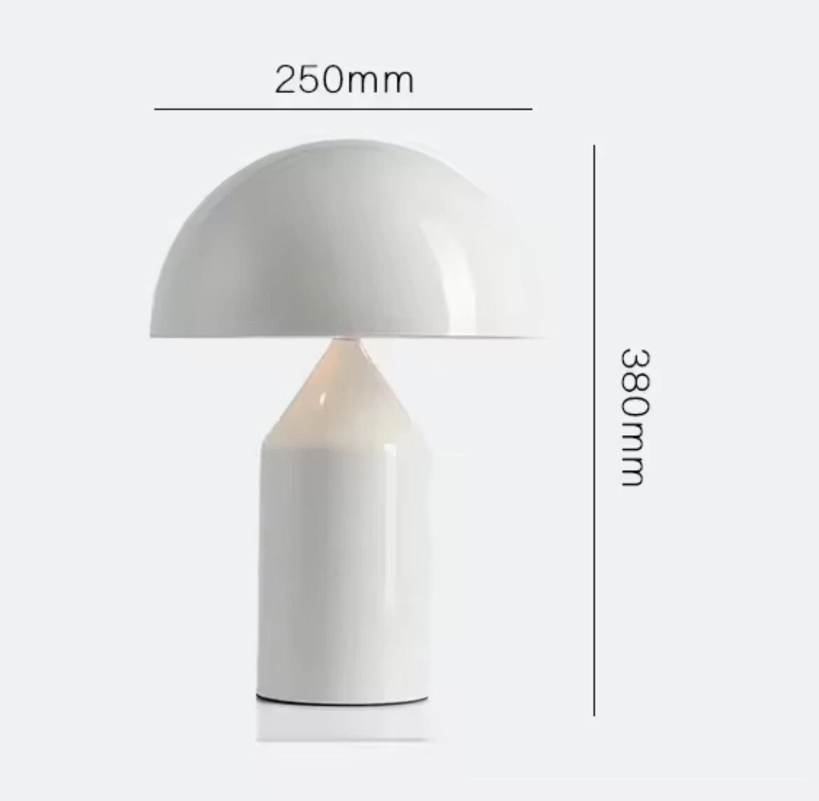 Designer Mushroom Table Lamp - Black/White/Gold - Small/Large