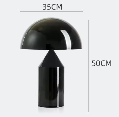 Designer Mushroom Table Lamp - Black/White/Gold - Small/Large