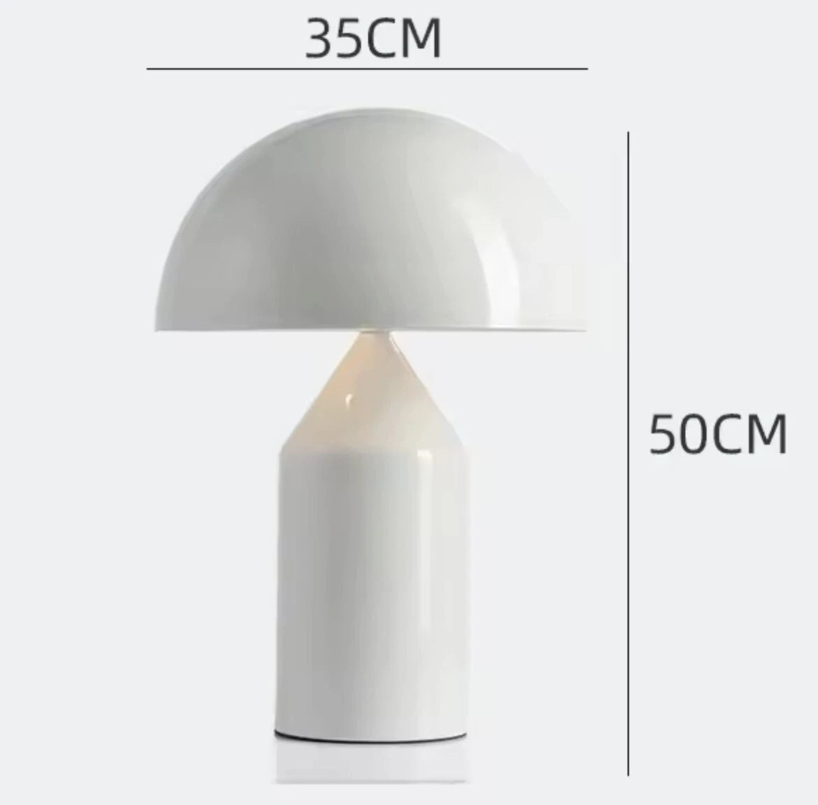 Designer Mushroom Table Lamp - Black/White/Gold - Small/Large
