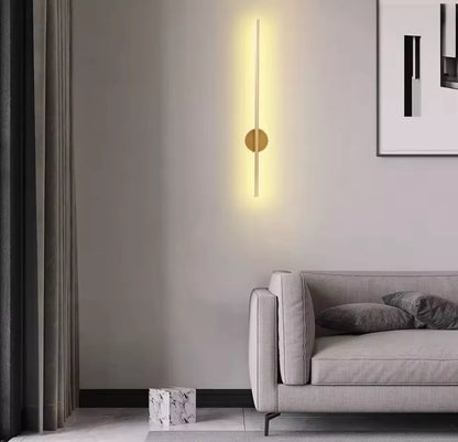 Wireless Rechargeable LED Slim Linear Wall Light With Remote Control 50cm - Black/Gold/White/Silver