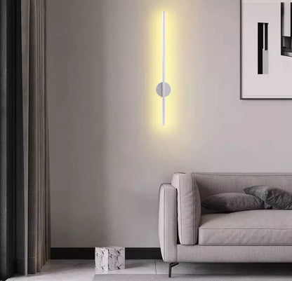 Wireless Rechargeable LED Slim Linear Wall Light With Remote Control 50cm - Black/Gold/White/Silver