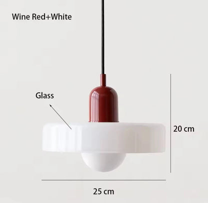 Nordic Retro Glass Single Pendant Light Fitting -